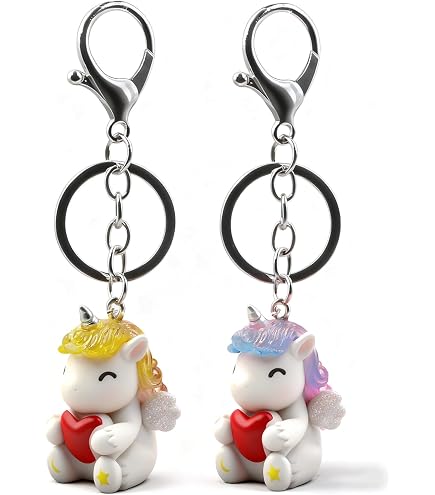 Malkin® Unicorn Keychain for Girls | Cute Anime Key Ring | Rubber