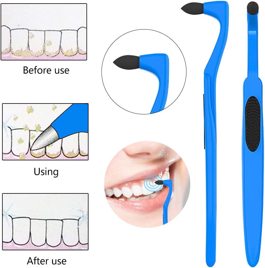 4 Pack Tooth Stain Remover for Fighting Tartar Teeth Stains Teeth Polishing,Blue