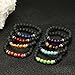 LOLIAS Chakras Bracelet 8 Pack Bead Gemstone Bracelet for Men Women Natural Stone Diffuser Bracelet Stretch Yoga Bracelets