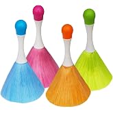 4 Pack 8" Hand Grips Microfiber Washable Duster, Suitable for Light Daily Household Dusting, Electrostatic Feather Duster Brush,Cleaning Supplies for Book,Screen,Sofa,Car,Furniture,Photo Frames
