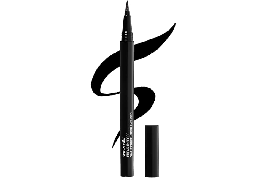 wet n wild Mega Last Breakup Proof Liquid Eyeliner – Ultra-Fine Brush, Waterproof, 16-Hour Long-Lasting Wear- Cruelty-Free & Vegan – Black