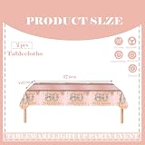 COSORO 2pcs Rose Gold 80th Birthday Tablecloth 137x274cm Plastic view 2