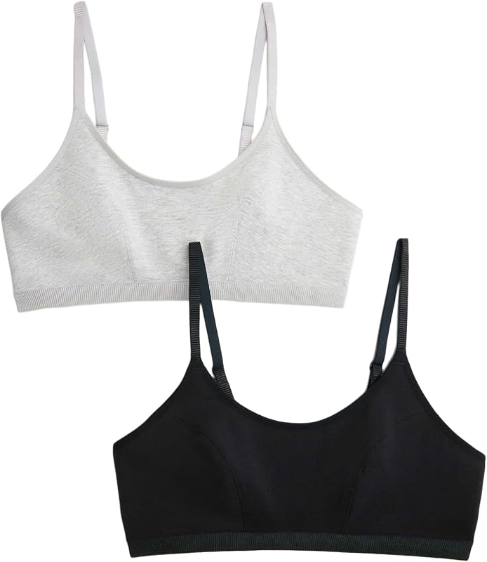 Lot de 2 Hauts Courts Premier Soutien-Gorge en Coton Mélange De Noir UK 6 (EU 34) — photo 1 sur 4