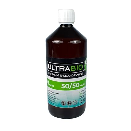 Ultrabio E-Liquid Base (PG 50/VG 50/H2O 0) Ohne Nikotin 1000 Ml