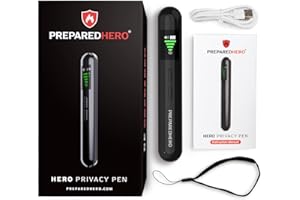 Hero Privacy Pen - 1 Pack - Hidden Camera Detector, Anti Spy, GPS Tracker Detector, Portable RF Signal Finder for Airbnb, Hot
