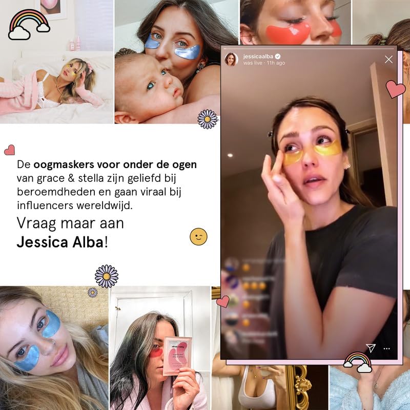 grace & stella Award Winning Under Eye Mask - Birthday Gifts For Women - Bridesmaid Gifts - Reduce Dark Circles, Puffy Eyes, Undereye Bags, Wrinkles - Under Eye Patches - Vegan (24 Pairs, Pink)