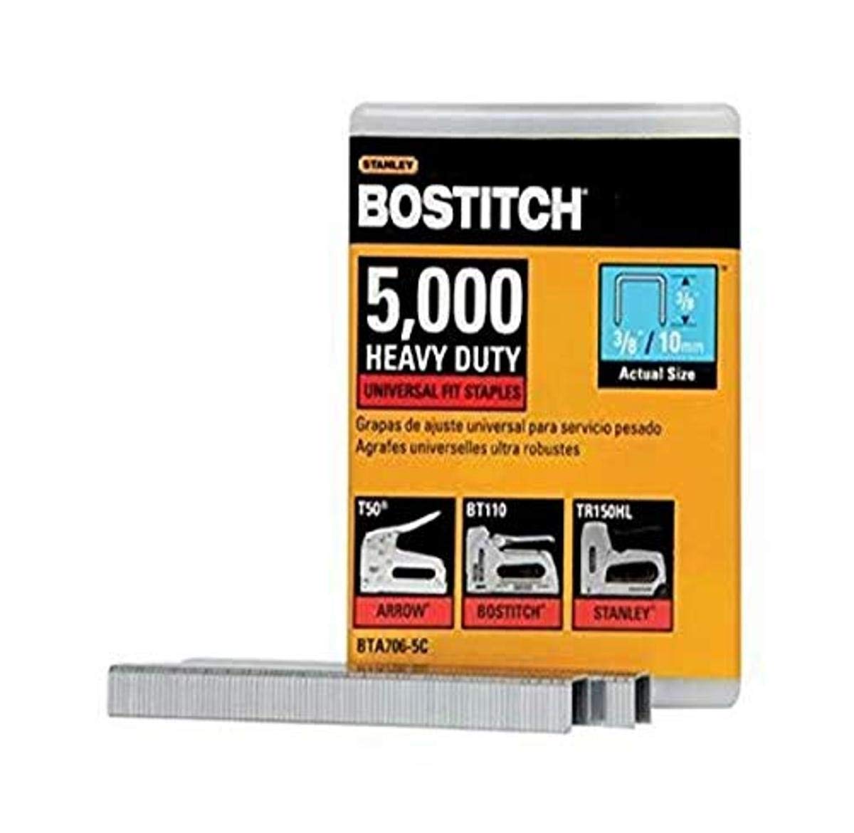 BOSTITCH BTA706-5C Heavy Duty Construction Staples, 3/8 x 2/5-Inch, 5000-Pack