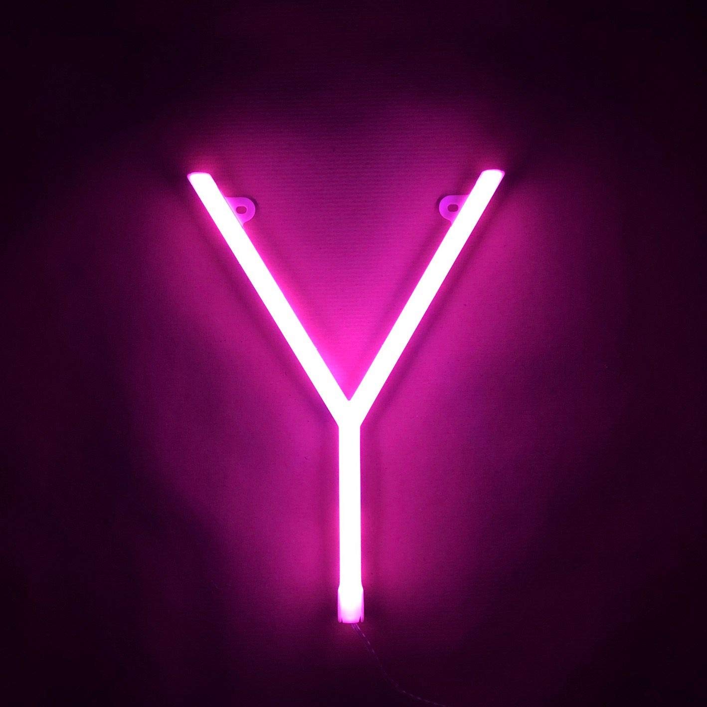 Señales luminosas Smiling Faces Letrero de luz LED de neón rosa Letras