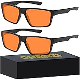 ORANZI Blue Light Gaming Glasses for Men & Women, Anti Harmful Blue Light for Computer & Gaming, Amber Lenses Anti Eyestrain