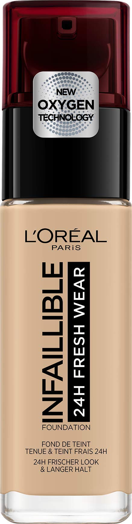 L'Oréal Paris Infallible 24 Hour Fresh Wear Fluid Foundation for All Skin Types, Vanilla 120, 30 ml — image 1