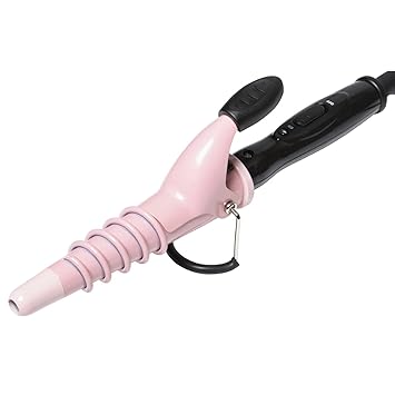 plugged in spiral curling iron
