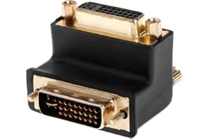 90 Degree Right Angled DVI 24+5 D DVI-I Digital Dual Link Male to Female Adapter