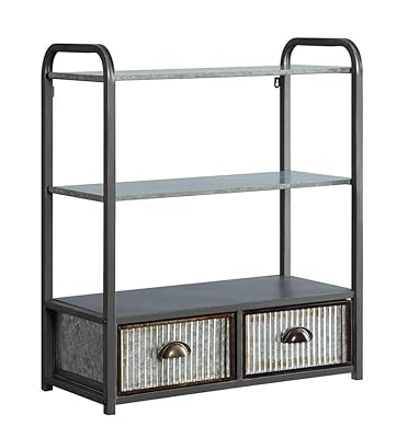 4D Concepts Intek CABINET, Multi textured metal Gray and Galvanized