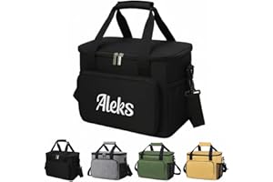 Ulico Personalized Insulated Lunch Bag, Custom Embroidered Name Lunch Box, Reusable Leakproof Lunch Tote for Men Women, Spaci