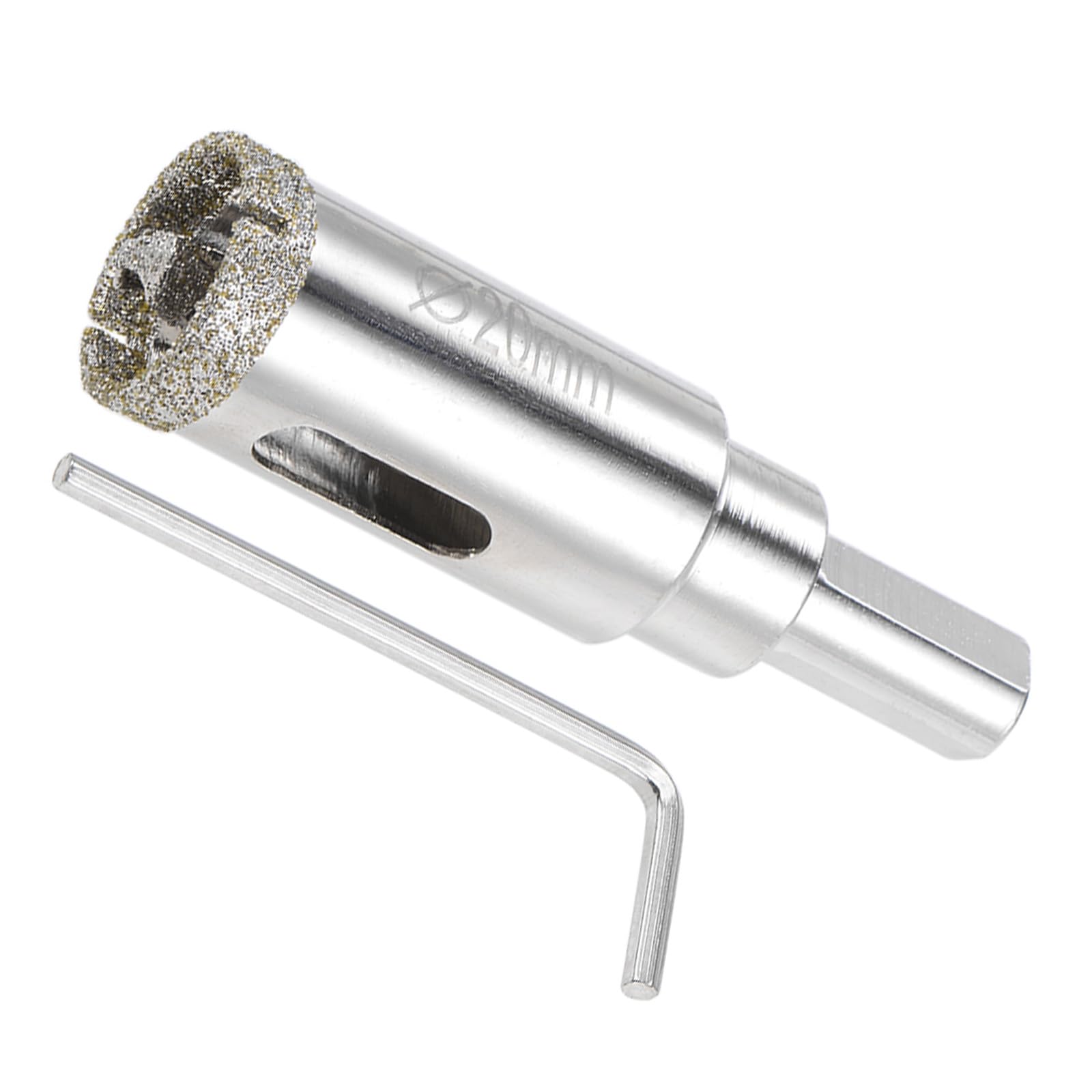 CoCud Diamond Hole Saws Drill Bits, 20mm / 25/32" Drilling Diameter, White Zinc Plated with Center Guide Drill Bit - (Applications: for Glass Ceramic Tiles Marble Stone)