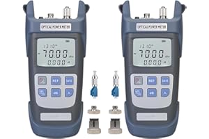 FYBOPTWU - 2pcs 3 in 1 Function Fiber Optic Tester Portable Optical Power Meter (FC/SC/ST) & VFL 10km Visual Fault Locator & LED Lighting, OPM & VFL Fiber Optic Tester, Range: (-70) dBm ~ (+10) dBm