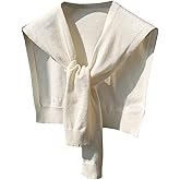 SweatyRocks Women's Casual Shawl Wraps Tie Front Knitted Shawls Scarf Cape