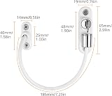 Neoteck 4Pcs Kids Window Door Cable Restrictor Lock with Keys White view 7