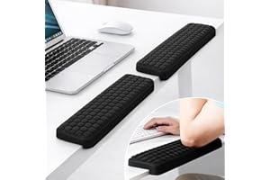 L-Shaped Desk Elbow Pad for Desk 2 Pack, Soft Memory Foam Elbow Support Padding with Non-Slip Base, Easy Typing Pain Relief C