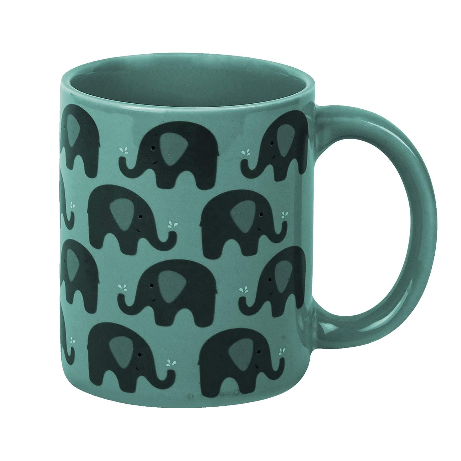 Buy MINISO 320ML Cute Ceramic Mug for Tea, Milk, Coffee (Elephant,Mint