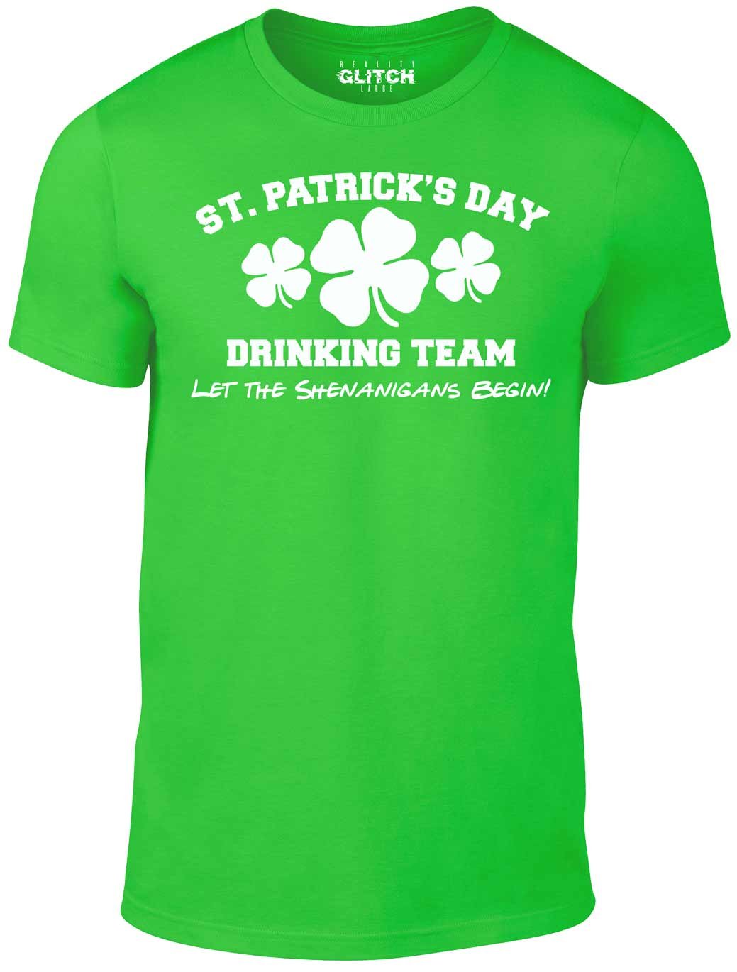 Reality GlitchMen's St. Patrick's Day Drinking Team T-Shirt