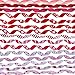 Supla 18 Rolls 100 Yard Valentine's Day Ribbons Trims Printed Grosgrain Ribbons Satin Ribbon Multicolor Organza Ribbons Satin Ribbons 3/8