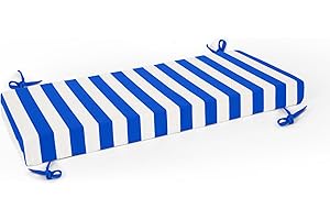 Focuprodu Bench Cushion 36 Inch, Patio Furniture Cushions, Non-silp Durable Window Seat Cushions, Personalized Custom Furniture Bench Cushions. (36x14x2.5, Blue Stripes)