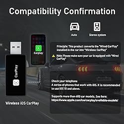 Wireless CarPlay Adapter, Converts Wired to Carplay