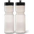 50 Strong Sports Squeeze Water Bottle 2 Pack – 22 oz. BPA Free Easy Open Push/Pull Cap – USA Made - Bottles Fit in Bike Cages