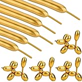 50Pcs 260 Balloons Metallic Gold Long Balloons for animals, for Birthday, Wedding, Engagement, Anniversary, Christmas, Festival Party Decoration, Gold Skinny Latex Twisting Balloon