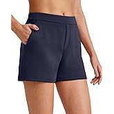G4Free Women's 4'' Athletic Shorts Elastic High Waisted Workout Running Shorts Summer Casual Shorts with Pockets