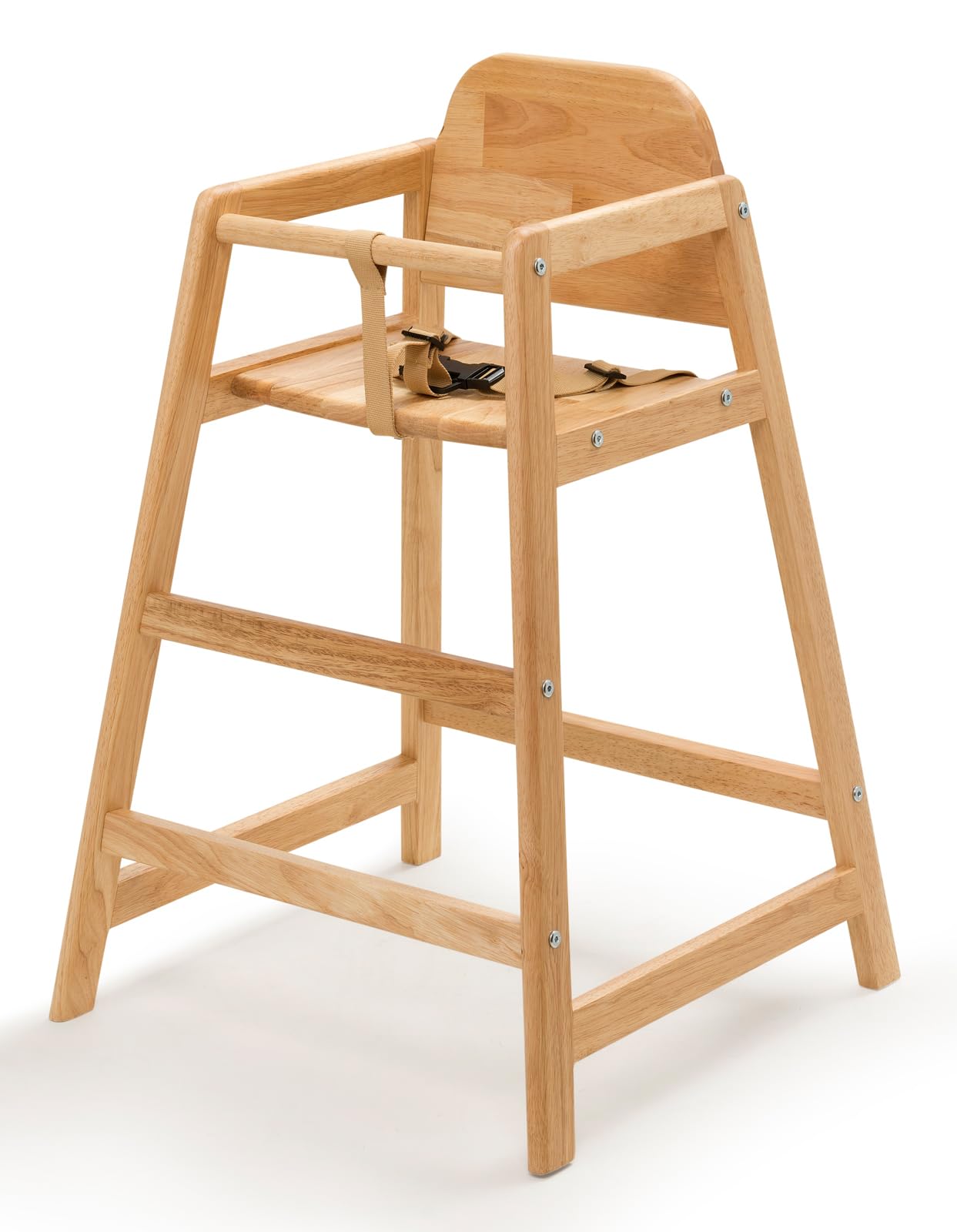 Safetots Simply Stackable Wooden High Chair, Natural, Highchair for Baby and Toddler, Stylish and Practical, Baby Highchair for Your Home or Space Saving High Chair for Restaurant