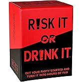 RISK IT OR DRINK IT | Fun Drinking Game for Adults: 150 Hilarious Dares & Risky Questions | Adult Party Games for Block Party, Pregame, College, Girls Night, Bachelorette