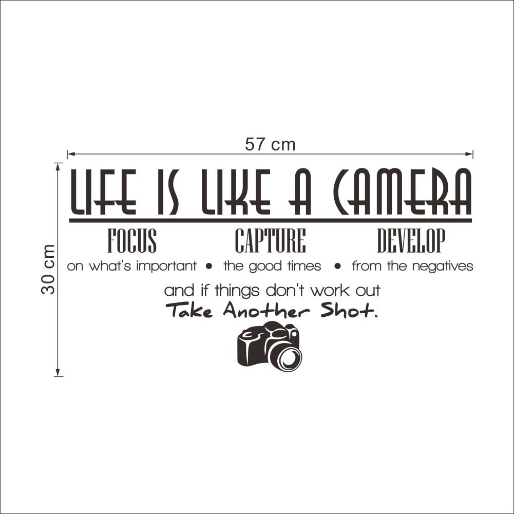 Amazon ウォールステッカー カメラ Life Is Like A Camera 名言 英語 日本語説明書付 Iby アイバイ ウォールステッカー オンライン通販