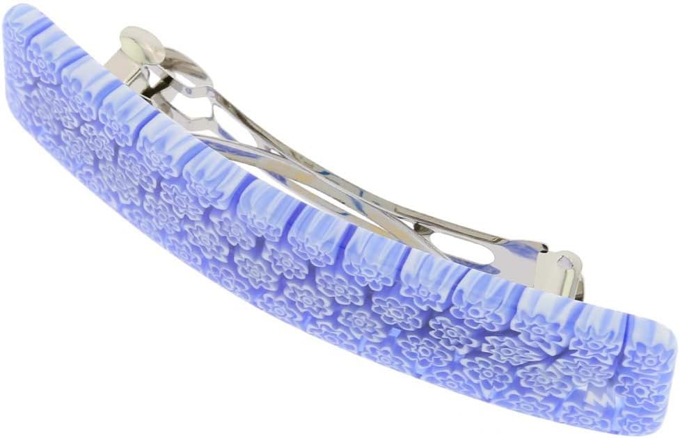 GlassOfVenice Murano Glass Millefiori Hair Clip - Tender Blue - Image 3