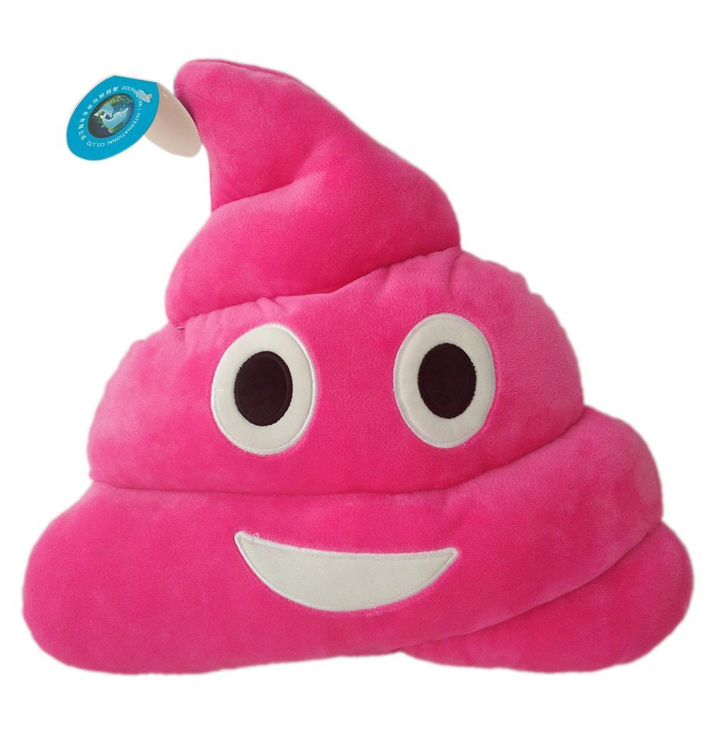 pink poop pillow