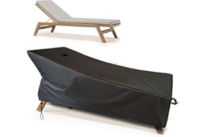 SIHAIAN Patio Lounge Chair Cover Waterproof Outdoor Chaise Lounge Covers UV Resistant Special fixed design 78Lx32Wx35H Black 1Pack Patio Furniture Covers