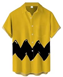 Gwnnb Bowling Shirts for Men Geometric Print Short