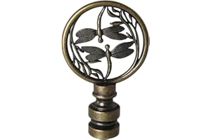 DGBRSM Double Dragonflies Lamp Finials 1-3/8 Inches Lamp Finial Cap Knob, Dragonfly Design Lamp Decoration Hollowing Out Treatment for Lamp Shade