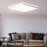 MLOQI 36W Ceiling Light 5000K Daylight White IP44 Thin Square LED Fixture view 3