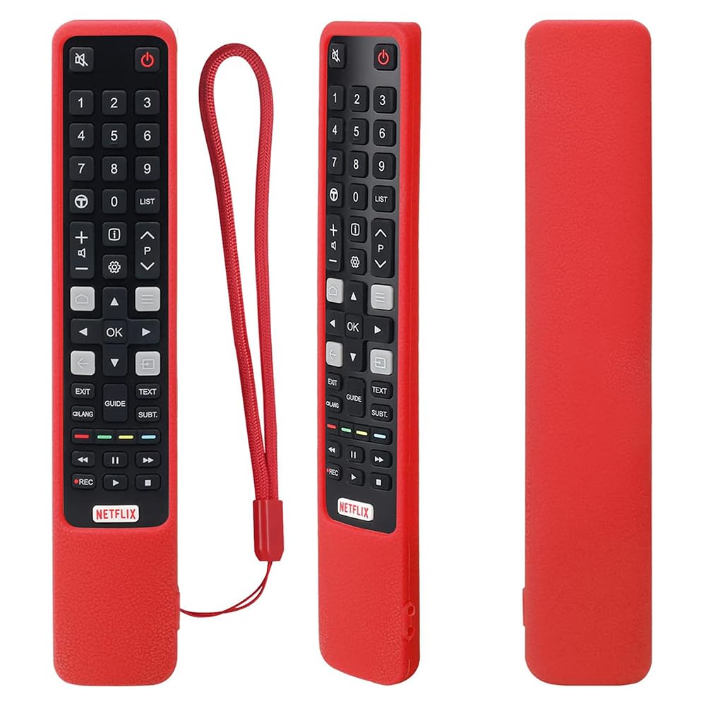 JIROAOTIC Silicone Remote Case Compatible with TCL RCA RC802N ARC802N YUI1 YUI2 YLI2, Protective Remote Control Shell Compatible with TCL 4K UHD QLED Smart TV Remote Cover