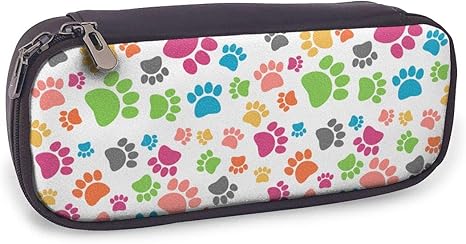 Amazon Co Jp ペンケース カラーフットプリント Pen Bag 筆箱 かわいい 文房具 収納ケース 高校生 女子 中学生 Puレザー ペンポーチ 子供 プレゼント ホーム キッチン
