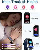 Amzhero Health Fitness Tracker 24/7 HR SpO2 BP Sleep 5ATM 24 Modes view 4
