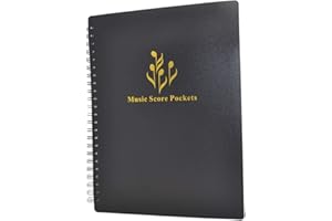 KINGPOINT Music Sheet File Paper Storage Folder Creative Change Spectrum Folder A4 Letter Size Double Side Sheet Music Folder File for Holding Sheet Music and Files Etc (Black)