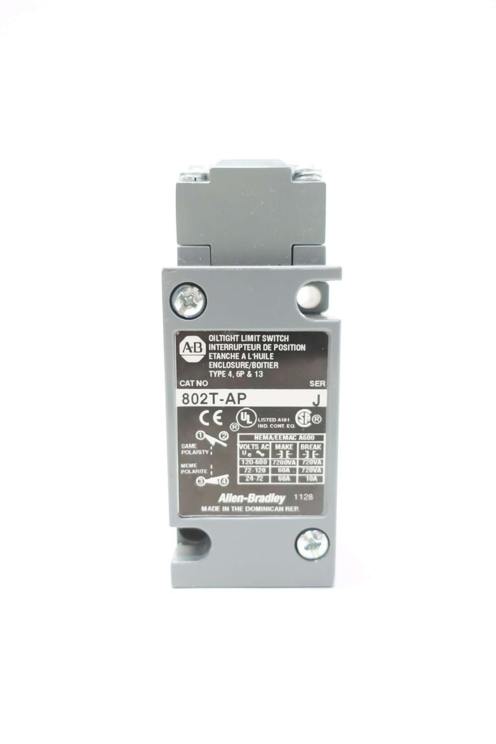 allen bradley 802t catalog on Allen Bradley 802t Ap Oiltight Limit Switch Ser J D572771 Amazon Com Industrial Scientific