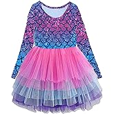 VIKITA Girls Dresses for Winter Long Sleeve Toddler Girls Clothes Party Tulle Dresses for Little Girls,2-12 Years