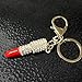 Cy3Lf Crystal Lipstick Makeup Keyring Rhinestone Purse Bag Charm Pendant Keychain Christmas Gift for Girl Woman Lady, RED