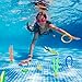 UNEEDE Diving Toy Underwater Swimming/Diving Pool Toy Rings 19 Pack for Pool Use, Toypedo Bandits,Stringy Octopus with Under Water Treasures Gift Set Bundle,Ages 3 and Up
