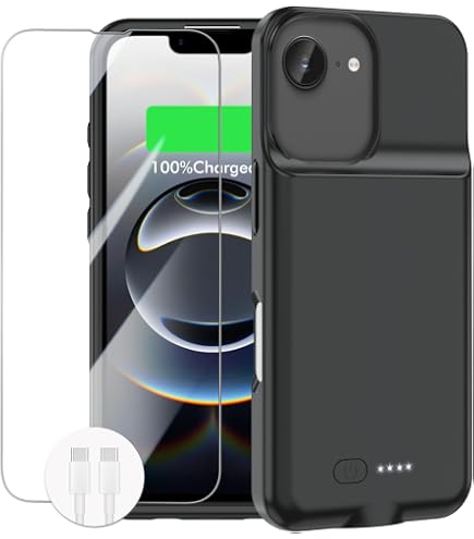 Amazon.com: Battery Case for iPhone 16e/17e, 10000mAh Portable