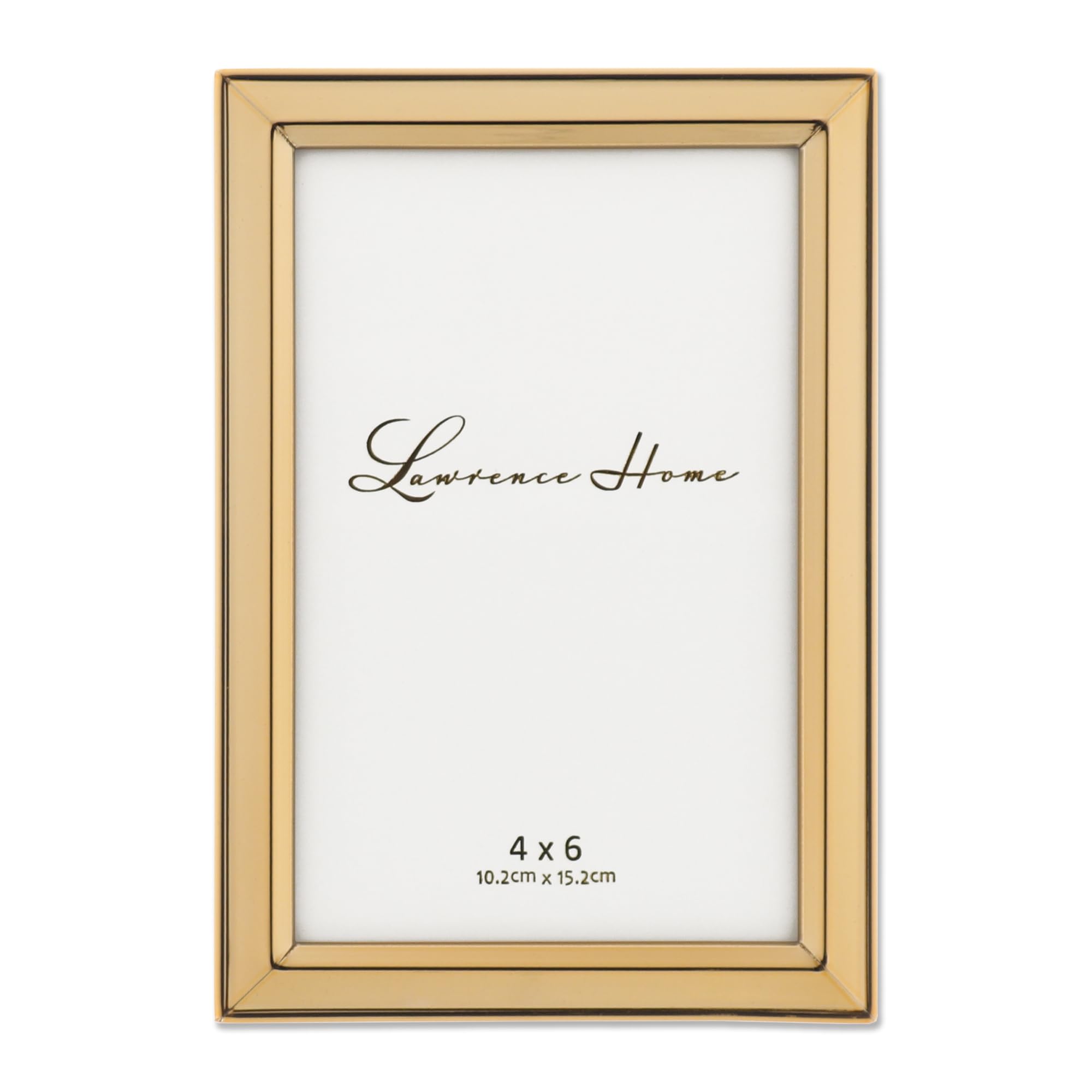 Lawrence Frames 4x6 Gold Metal Classic Bevel Picture Frame